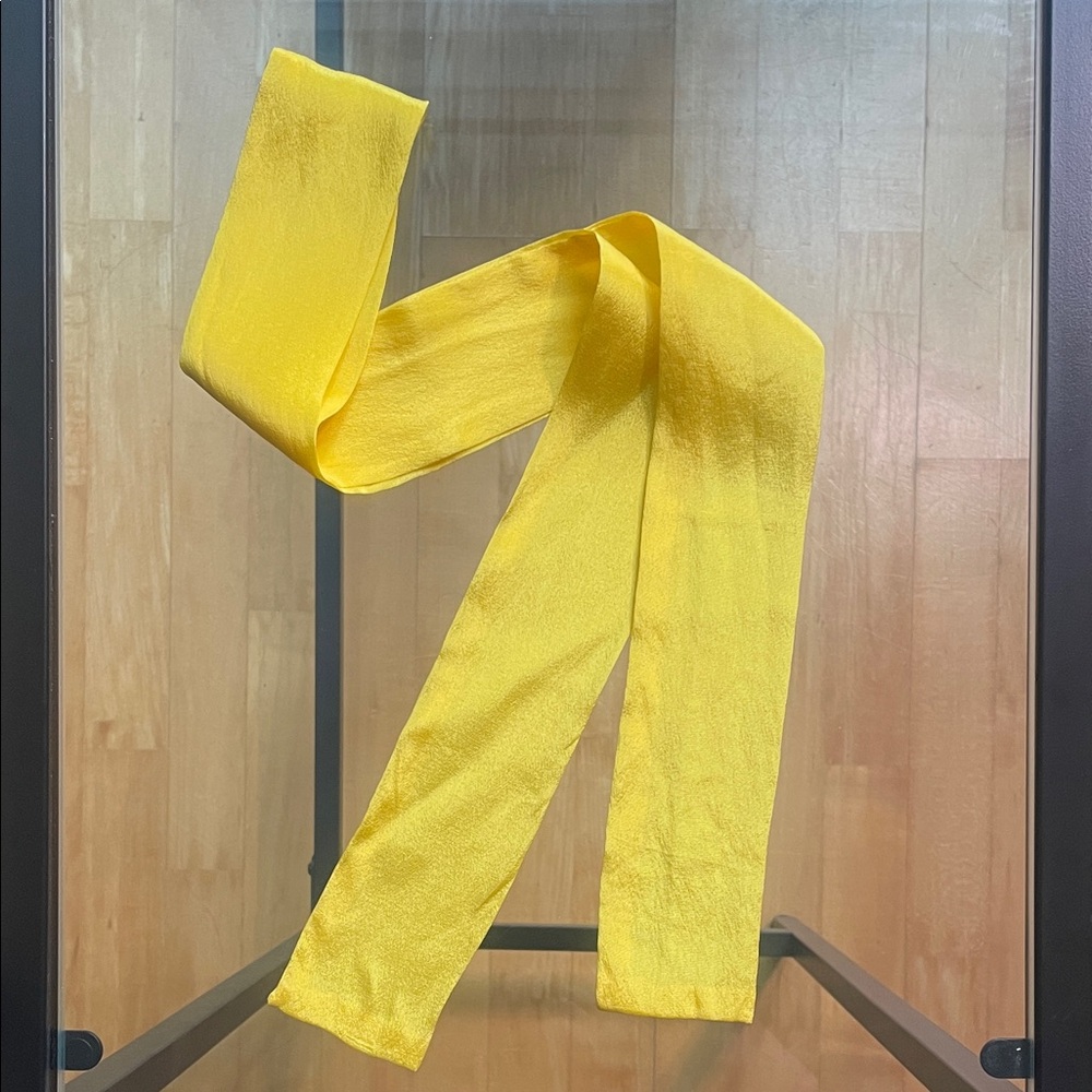 Bright Yellow Silk Tie Scarf